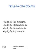 Các lựa chọn cơ bản cho định vị