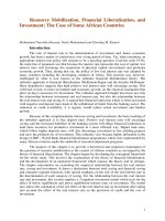 Tài liệu Resource Mobilization, Financial Liberalization, and Investment: The Case of Some African Countries doc