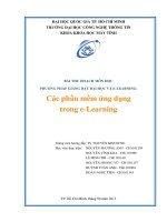 Các phần mềm ứng dụng trong e learning 