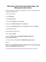 Tài liệu Lỗi không logon vào Windows do dính Virus ppt