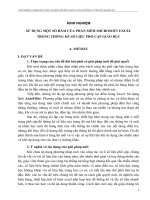 KINH NGHIỆM  SỬ DỤNG MỘT SỐ HÀM CỦA PHẦN MỀM MICROSOFT EXCEL  TRONG THỐNG KÊ SỐ LIỆU PHỔ CẬP GIÁO DỤC