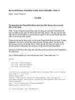 Tài liệu Microsoft Windows PowerShell và SQL Server 2005 SMO – Phần 10 pdf