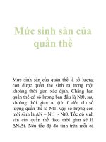 Tài liệu Mức sinh sản của quần thể pdf