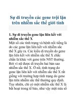 Tài liệu Sự di truyền các gene trội lặn trên nhiễm sắc thể giới tính ppt