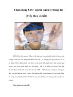 Tài liệu Chân dung CIO- người quản lý thông tin (Tiếp theo và hết) docx