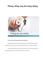 Tài liệu Phòng chống ung thư họng miệng docx