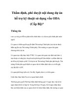 Tài liệu Thẩm định, phê duyệt nội dung dự án hỗ trợ kỹ thuật sử dụng vốn ODA pdf