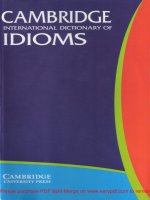 Tài liệu CAMBRIGDE INTERNATIONAL DICTIONARY OF IDIOMS_ CHƯƠNG 1 pptx