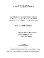 A study of blends in english = nghiên cứu từ hỗn hợp trong tiếng anh 