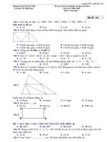 Bài soạn Đề toán ôn tập cuối năm lớp 3 - Dành cho HSG
