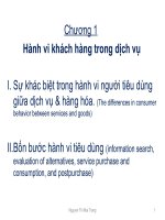Slide hành vi khách hàng trong dịch vụ 