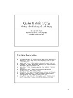 Tài liệu Quản lý chất lượng - Những vấn đề chung về chất lượng doc