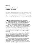 CHAPTER 9: Production Costs and Business Decisions