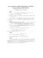 Tài liệu Bộ đề thi năng khiếu khối 10 môn toán docx