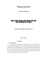 Nghệ thuật dựng chân dung văn học của vũ bằng và tô hoài 