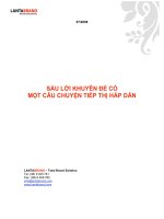 Tài liệu 6 lời khuyên để có một câu chuyện tiếp thị hấp dẫn docx