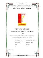 TIỂU LUẬN môn học kỹ THUẬT TRẢI PHỔ và ỨNG DỤNG đề tài WATERMARKING TRÊN âm THANH số BẰNG kỹ THUẬT TRẢI PHỔ kết hợp mô HÌNH hệ THÍNH GIÁC 