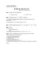 Tài liệu Đề kiểm tra HK2 Toan 12NC