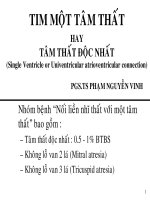 Tài liệu Bài giảng Tim một tâm thất pptx