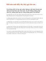 Khi nào anh thấy đủ, hãy gọi cho em...