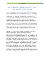 XÁC ĐỊNH DÒNG điện TRONG TIA sét ĐÁNH vào một đối TƯỢNG TO lớn 