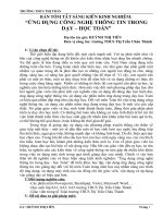 Bài giảng Ứng dụng công nghệ thông tin trong dạy và học Toán