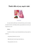 Tài liệu Thuốc điều trị suy mạch vành ppt