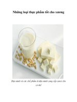 Tài liệu Những loại thực phẩm tốt cho xương pdf