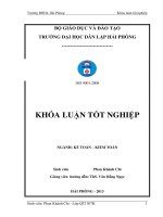 Hoàn thiện công tác lập và phân tích bảng cân đối kế toán tại công ty cổ phần nghĩa thắng 