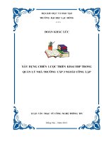 Xây dựng chiến lược triển khai ERP trong quản lý nhà trường cấp 3 ngoài công lập luận văn thạc sĩ 