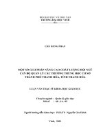 Một số giải pháp nâng cao chất lượng đội ngũ cán bộ quản lý ở các trường trung học cơ sở thành phố thanh hóa, tỉnh thanh hóa luận văn thạc sĩ khoa học giáo dục 