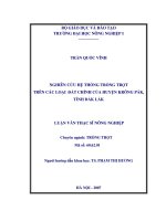 Nghiên cứu hệ thống trồng trọt trên các loại đất chính của huyện KRÔNG PAK tỉnh đăk lăk 