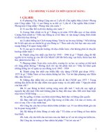 CÂU hỏi PHỤ và đáp án môn LỊCH sử ĐẢNG 