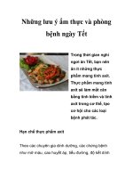 Tài liệu Những lưu ý ẩm thực và phòng bệnh ngày Tết docx