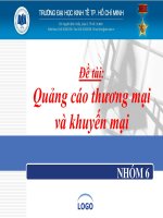 Đề tài quảng cáo thương mại và khuyến mại 