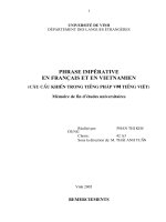 Phrase impérative en prancais et en vietnamien 