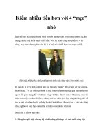 Tài liệu Kiếm nhiều tiền hơn với 4 “mẹo” nhỏ ppt