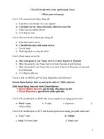 Câu hỏi và đáp án ôn tập môn công nghệ mạng linux 