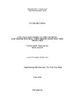 Cấu tạo, ngữ nghĩa và việc sử dụng lớp thành ngữ hán   việt trong ngôn ngữ viết tiếng việt 