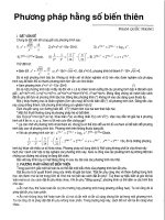 Tài liệu Phần 1 :Phương pháp hằng số biến thiên pptx