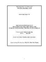 Một số giải pháp quản lý hoạt động dạy học môn tiếng anh ở trung tâm giáo dục thường xuyên nghệ an luận văn thạc sĩ khoa học giáo dục 