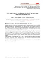 Tài liệu BALL SCREW DRIVE SYSTEMS: EVALUATION OF AXIAL AND TORSIONAL DEFORMATIONS docx