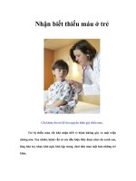 Tài liệu Nhận biết thiếu máu ở trẻ docx