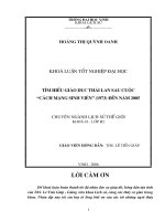 Tìm hiểu giáo dục thái lan sau cuộc cách mạng sinh viên (1973) đến năm 2005 