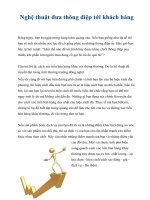 Tài liệu Nghệ thuật đưa thông điệp tới khách hàng docx