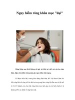 Tài liệu Nguy hiểm răng khôn mọc doc