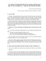 CÁC NHÂN tố ẢNH HƯỞNG đến CHẤT LƯỢNG GIÁO dục đại học ở VIỆT NAM HIỆN NAY – NHÌN từ gốc độ NHÀ TRƯỜNG 