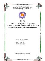 Nâng cao hiệu quả hoạt động cho vay khách hàng cá nhân tại SGD ngân hàng TMCP an bình (ABBANK) 
