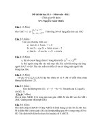 Tài liệu Đề thi môn toán lớp 11 ppt