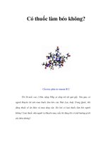 Tài liệu Có thuốc làm béo không? doc